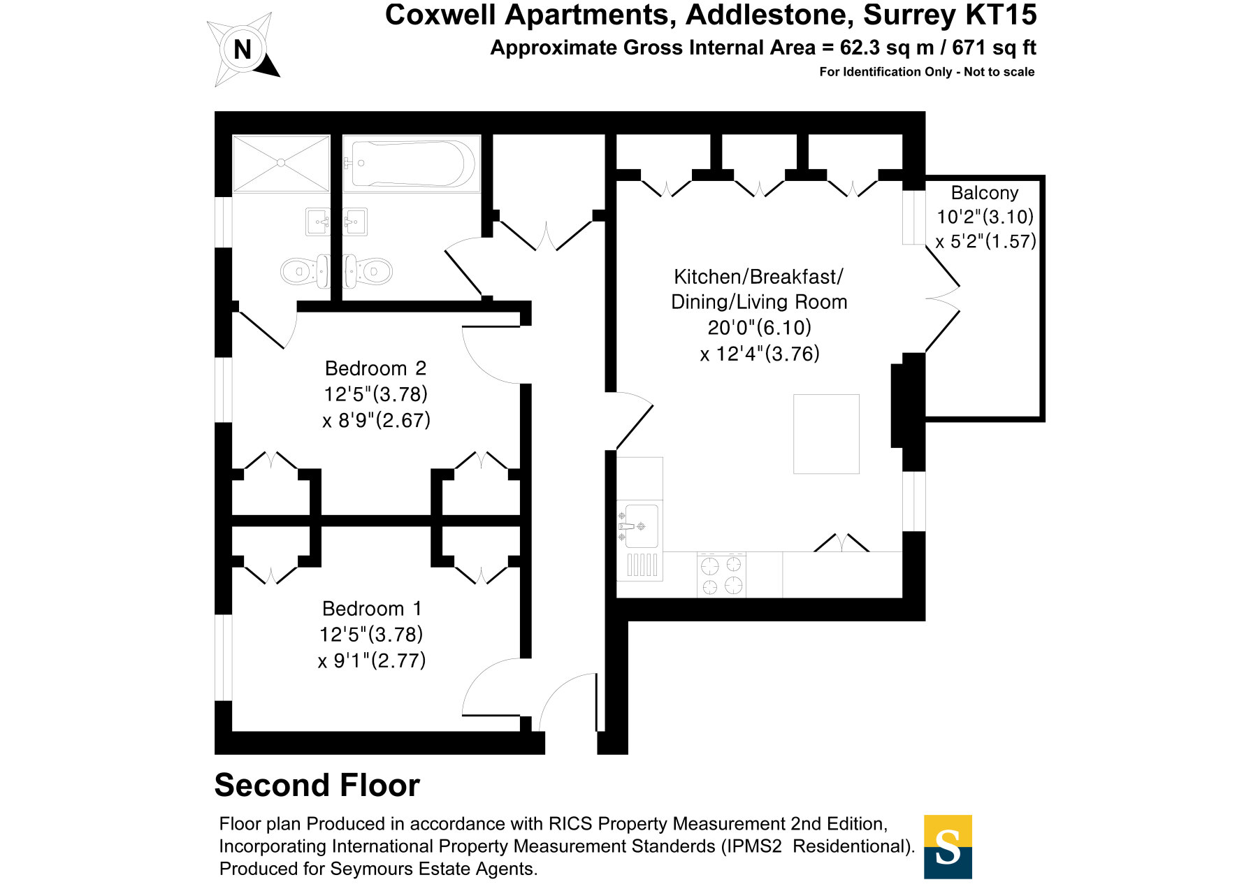 Coxwell Apartments, Addlestone floorplan