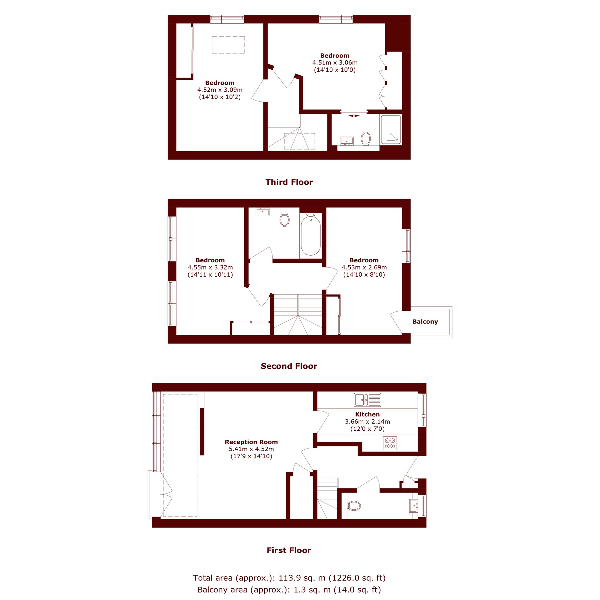 78, Bywater Place, London floorplan