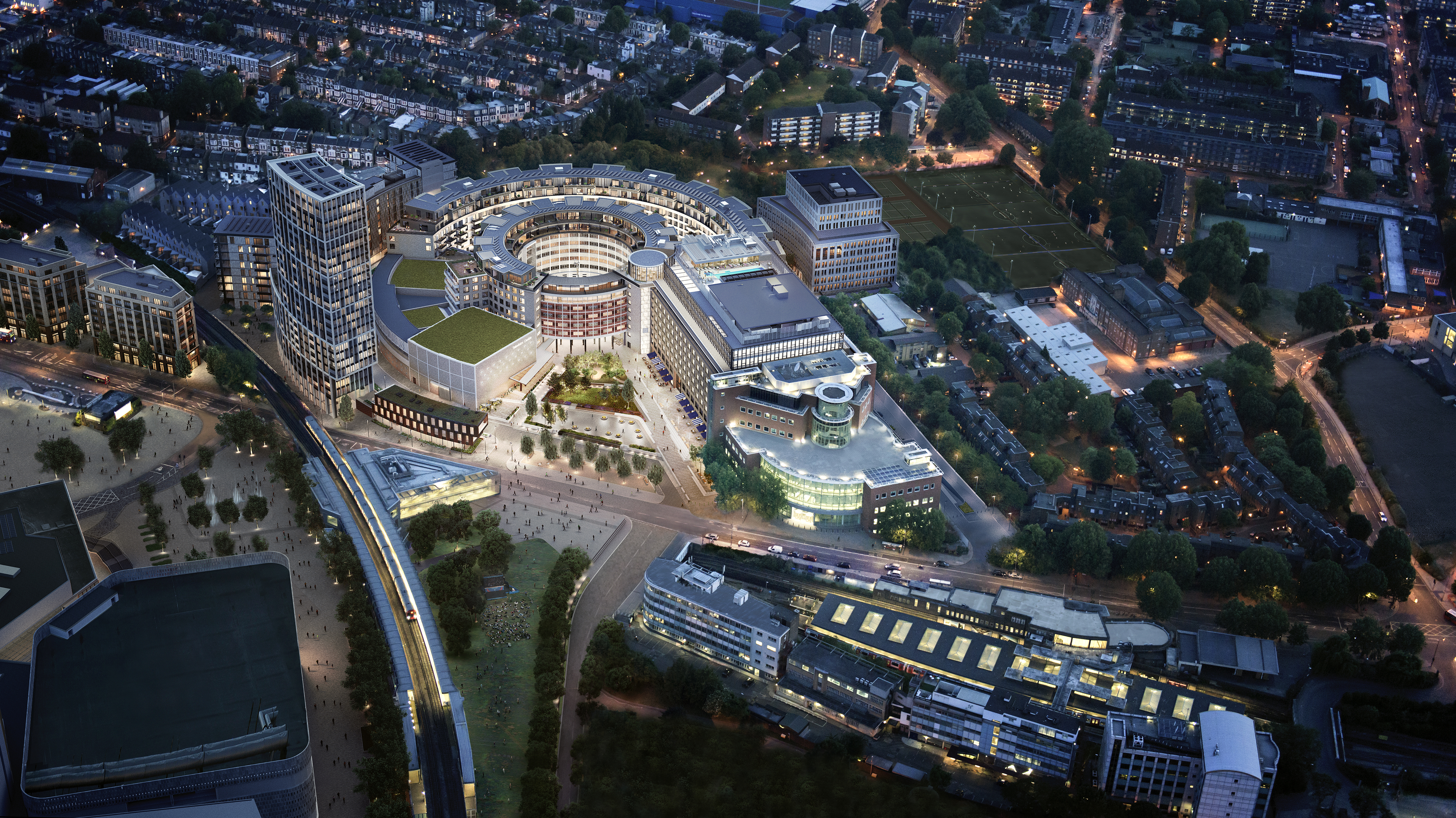 television centre,bbc,Aerial