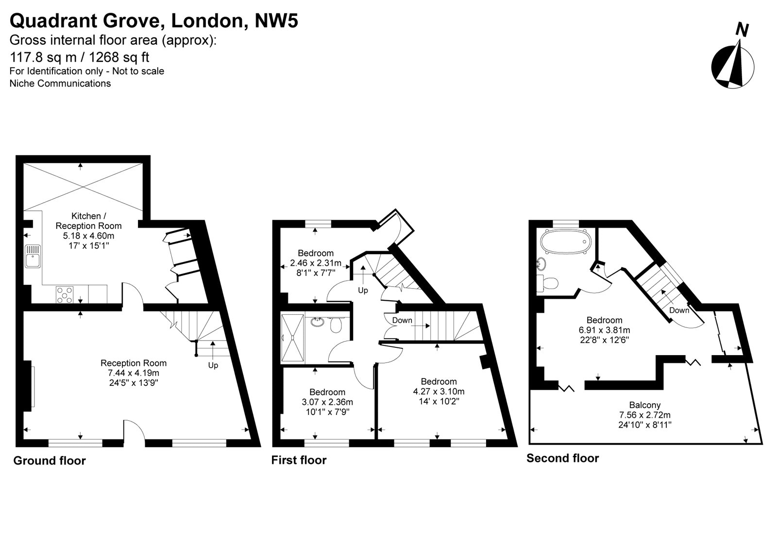 Quadrant Grove, Kentish Town, London NW5, 4 bedroom terraced house for