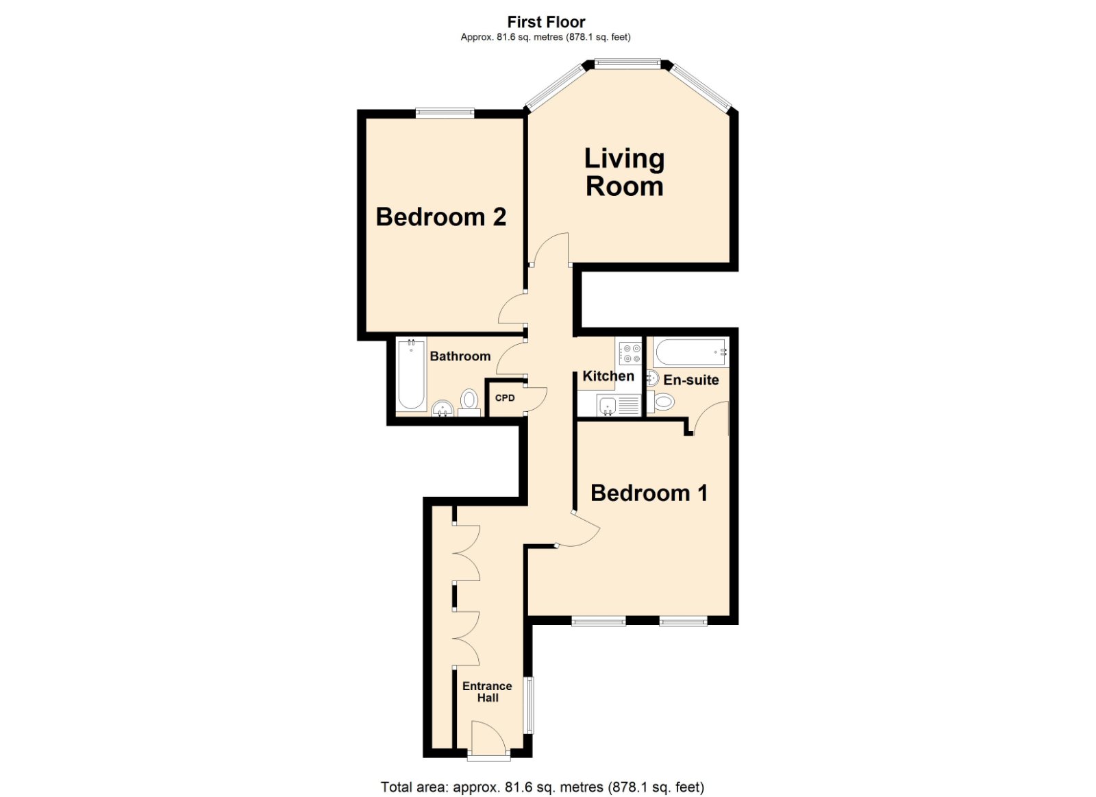 Arundel Suite, The Grand,, The Leas, Kent floorplan