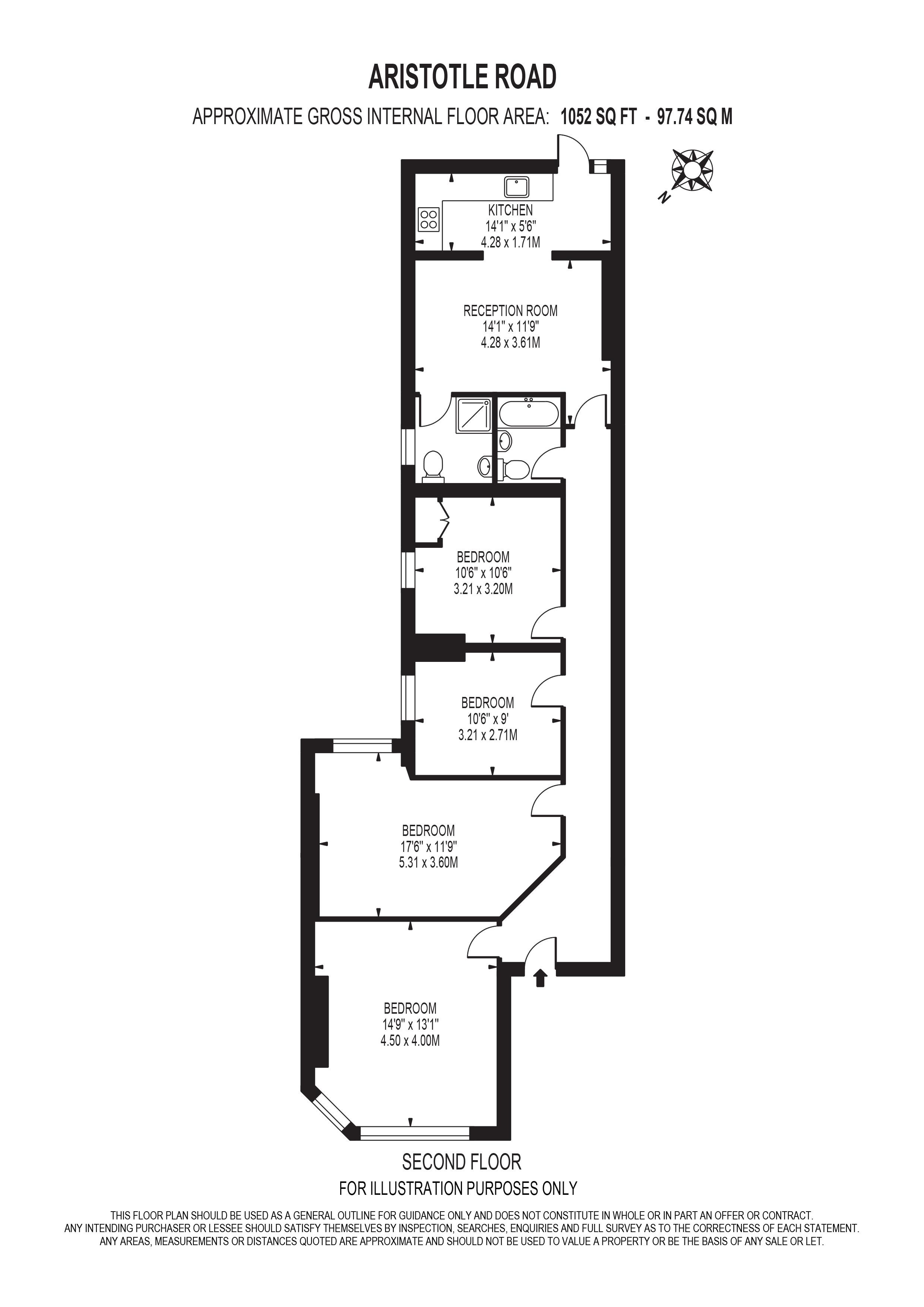 Aristotle Road, London SW4, 4 bedroom flat to rent 41044634