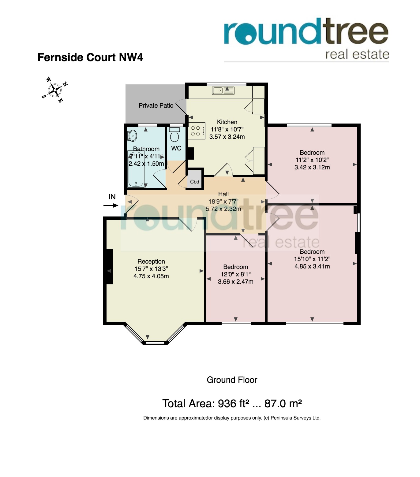 3 Bedrooms Flat to rent in Fernside Court, Holders Hill Road, Hendon NW4