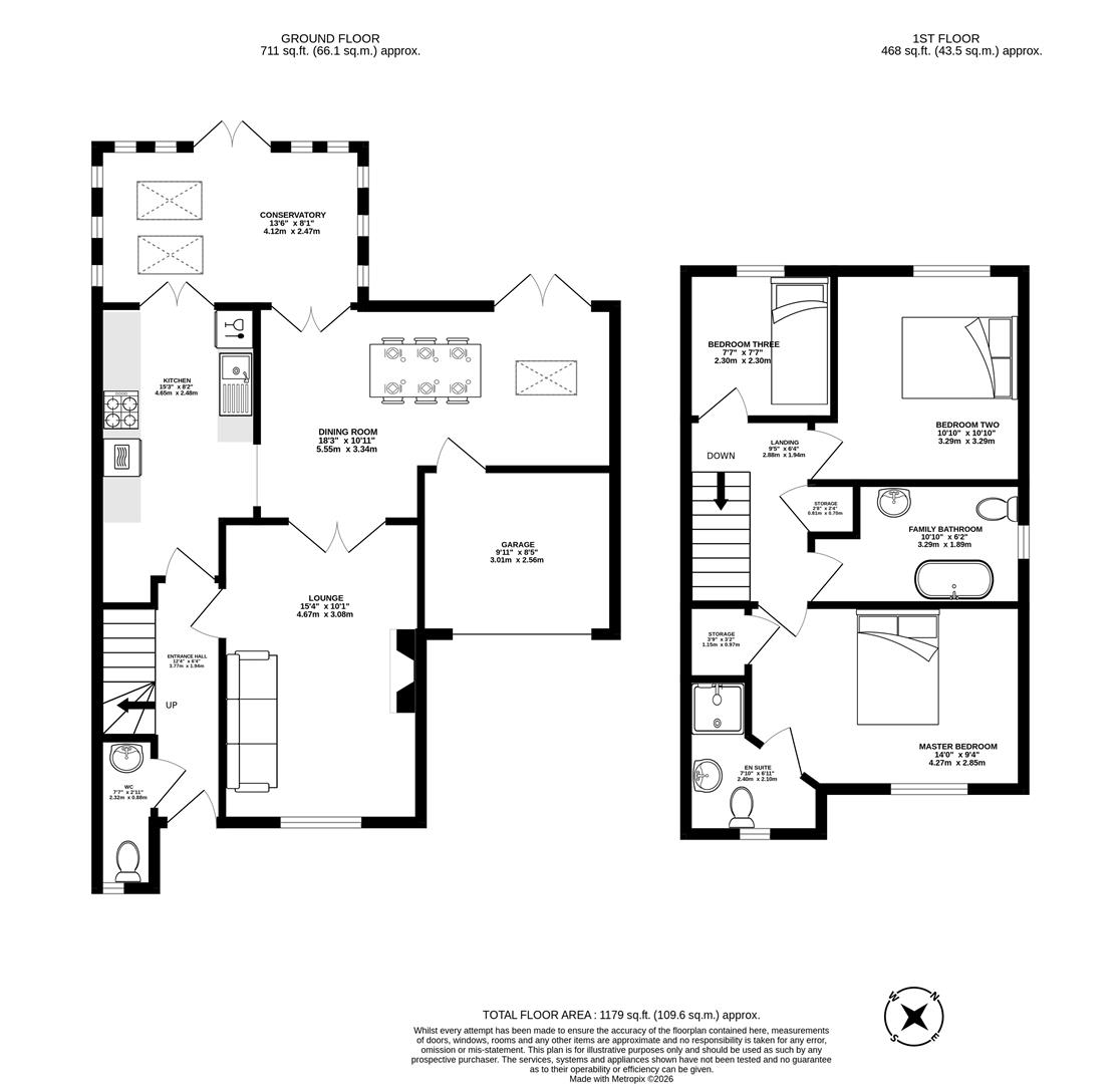 23, Abbotts Close, Preston floorplan