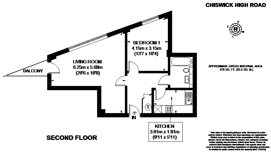 1 Bedrooms Flat to rent in Chiswick High Road, London W4