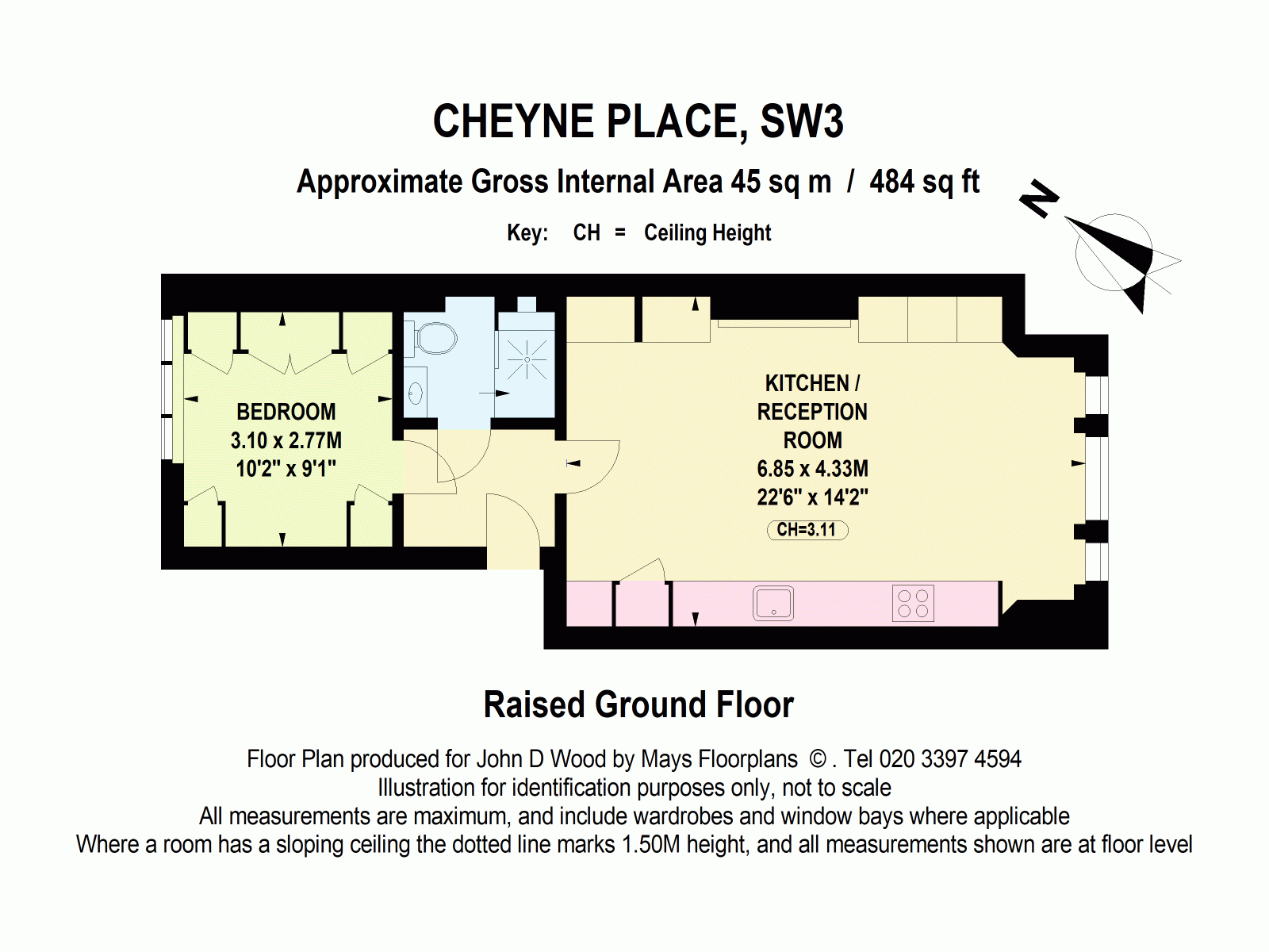 Flat 2, 5, Cheyne Place, London floorplan