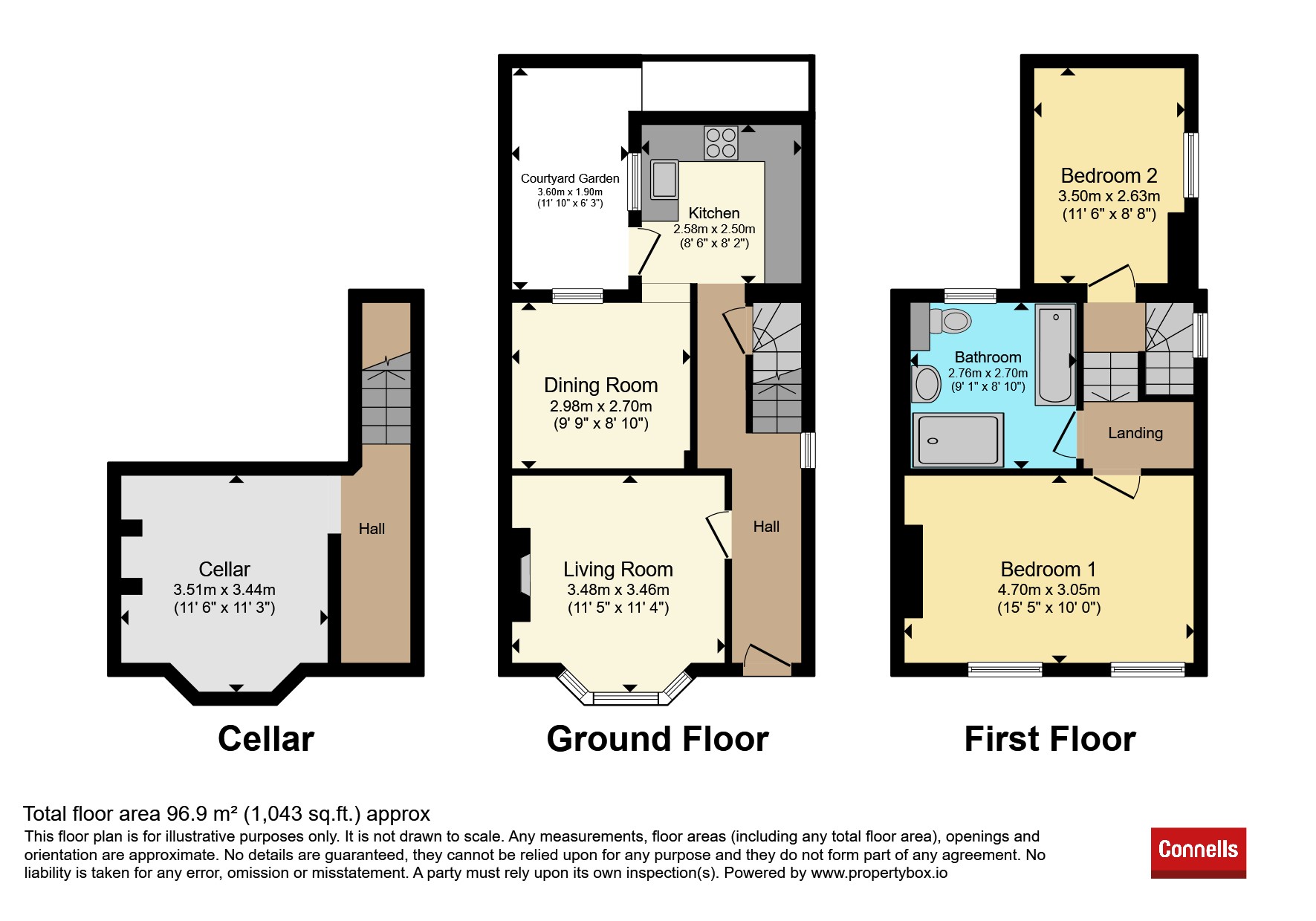 3, Chandos Street, Leamington Spa floorplan