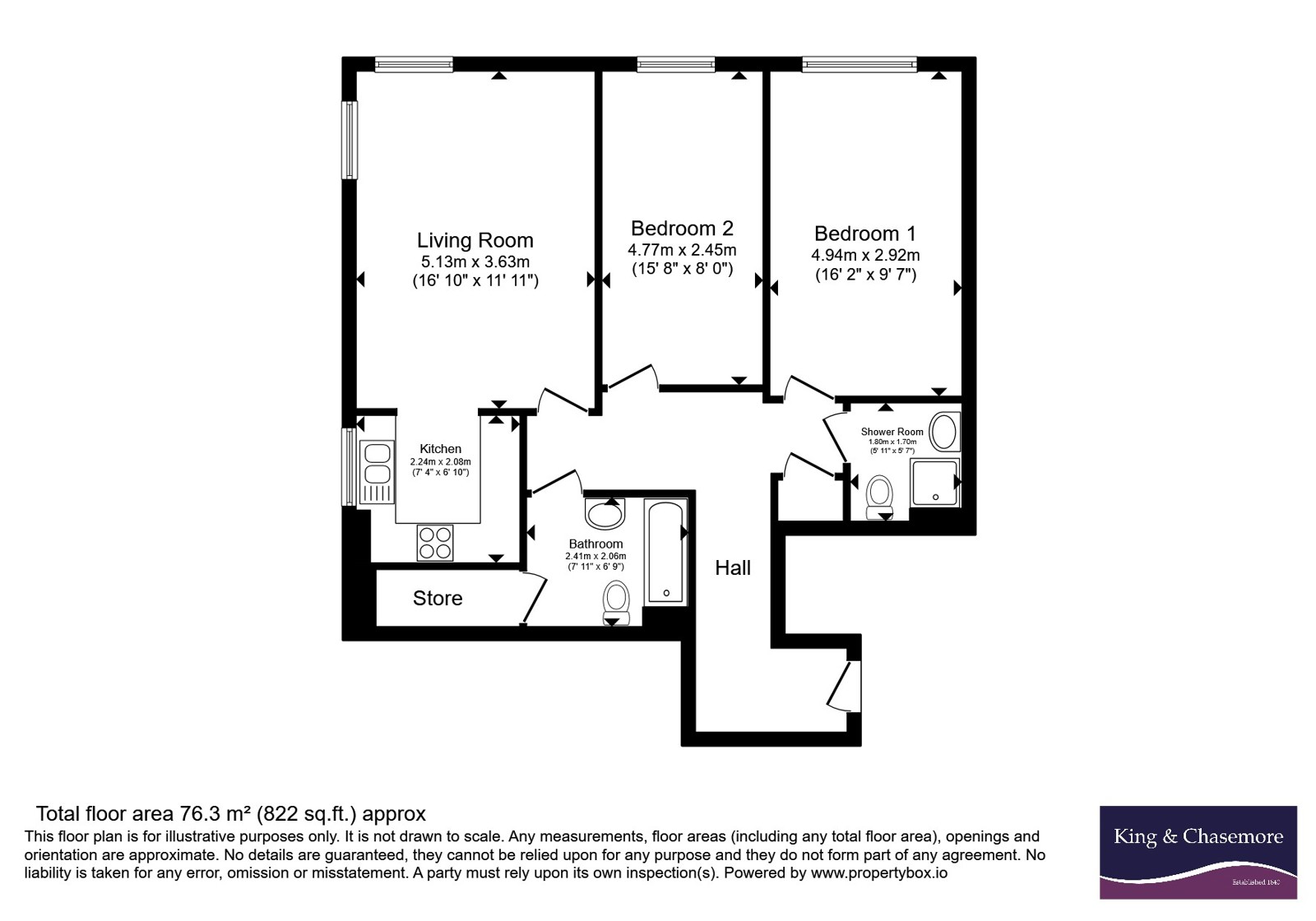 Flat 73 Buckingham Court,, Shrubbs Drive, West Sussex floorplan