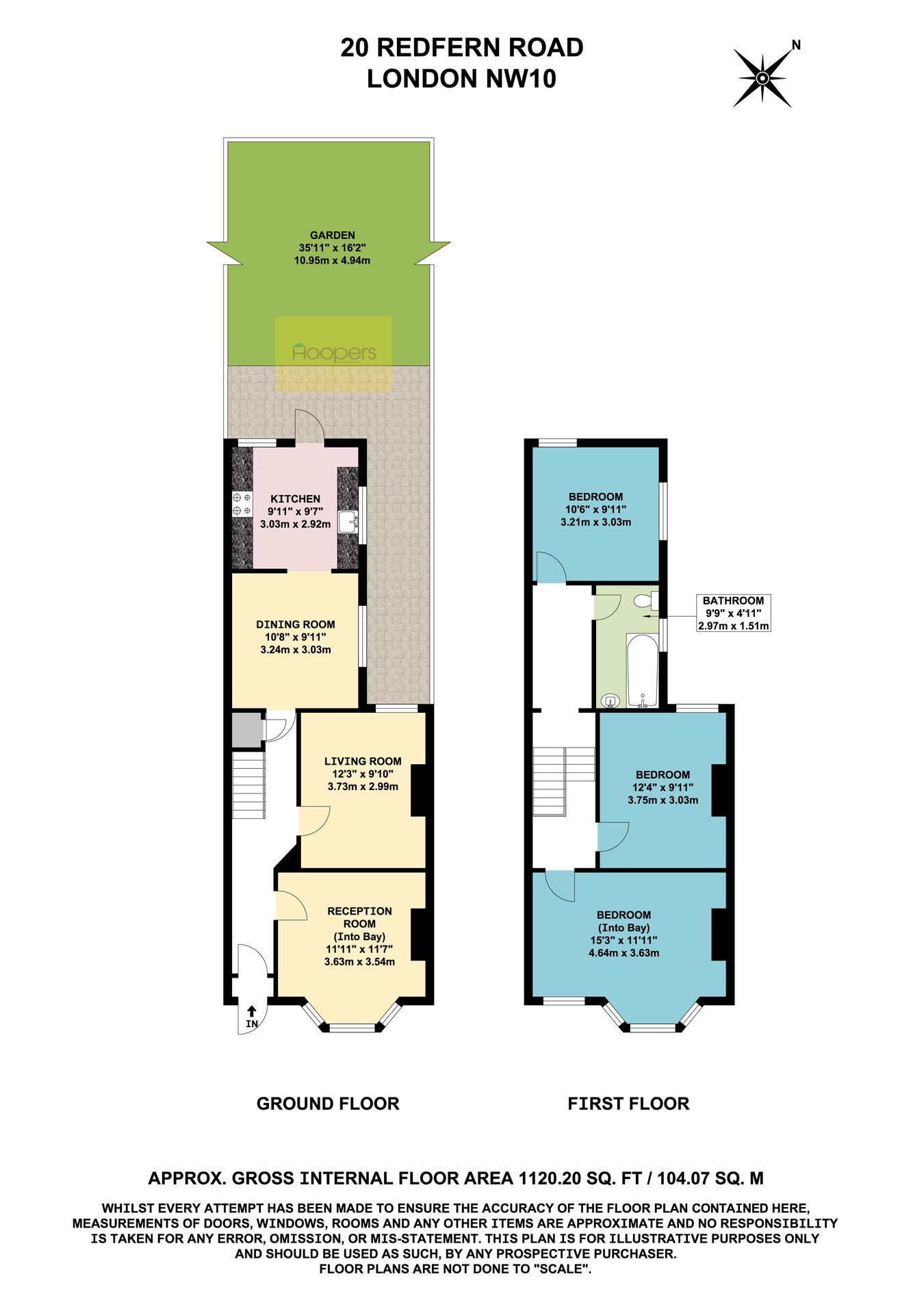 20, Redfern Road, London floorplan