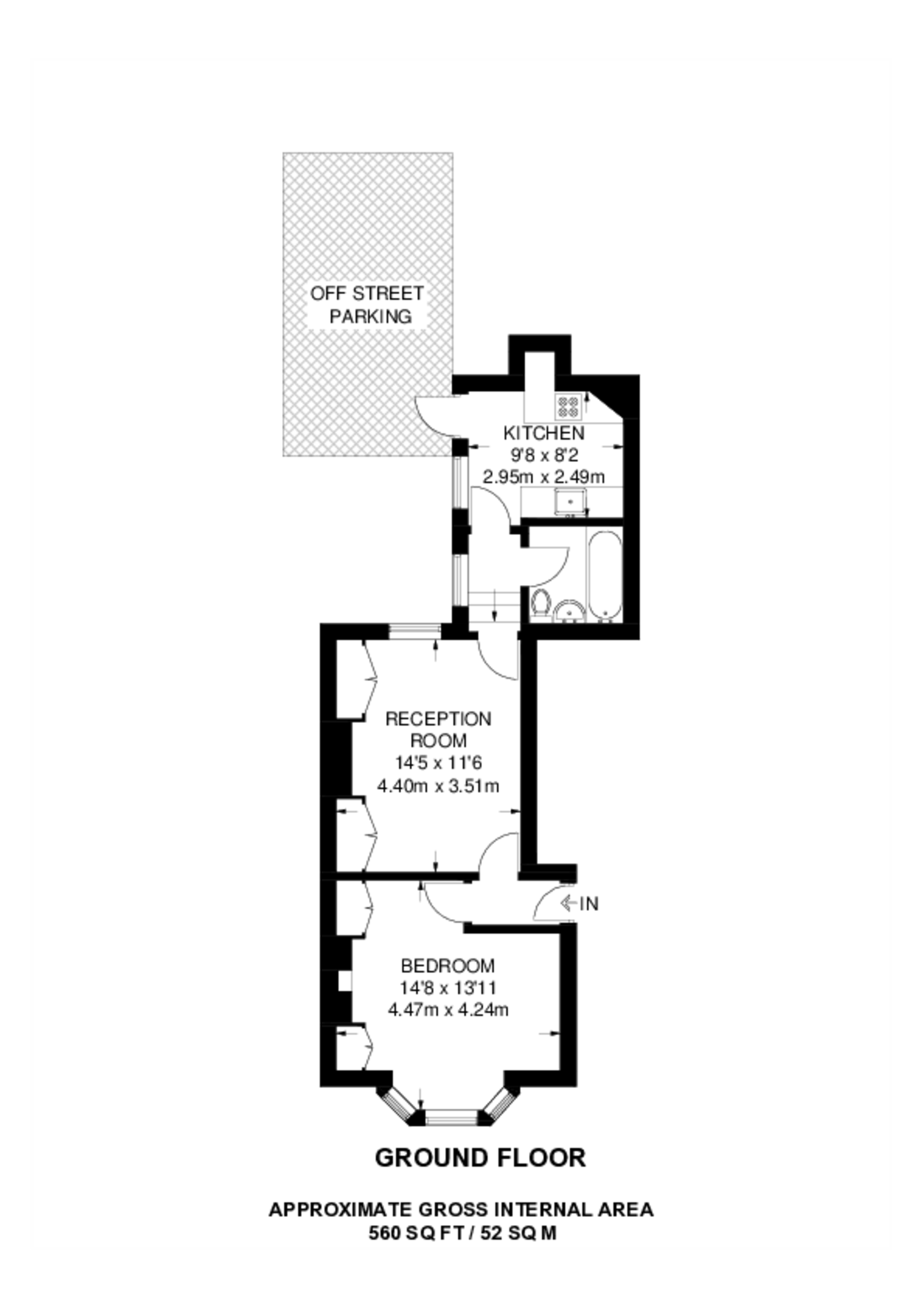 Warwick Gardens, Kensington floorplan