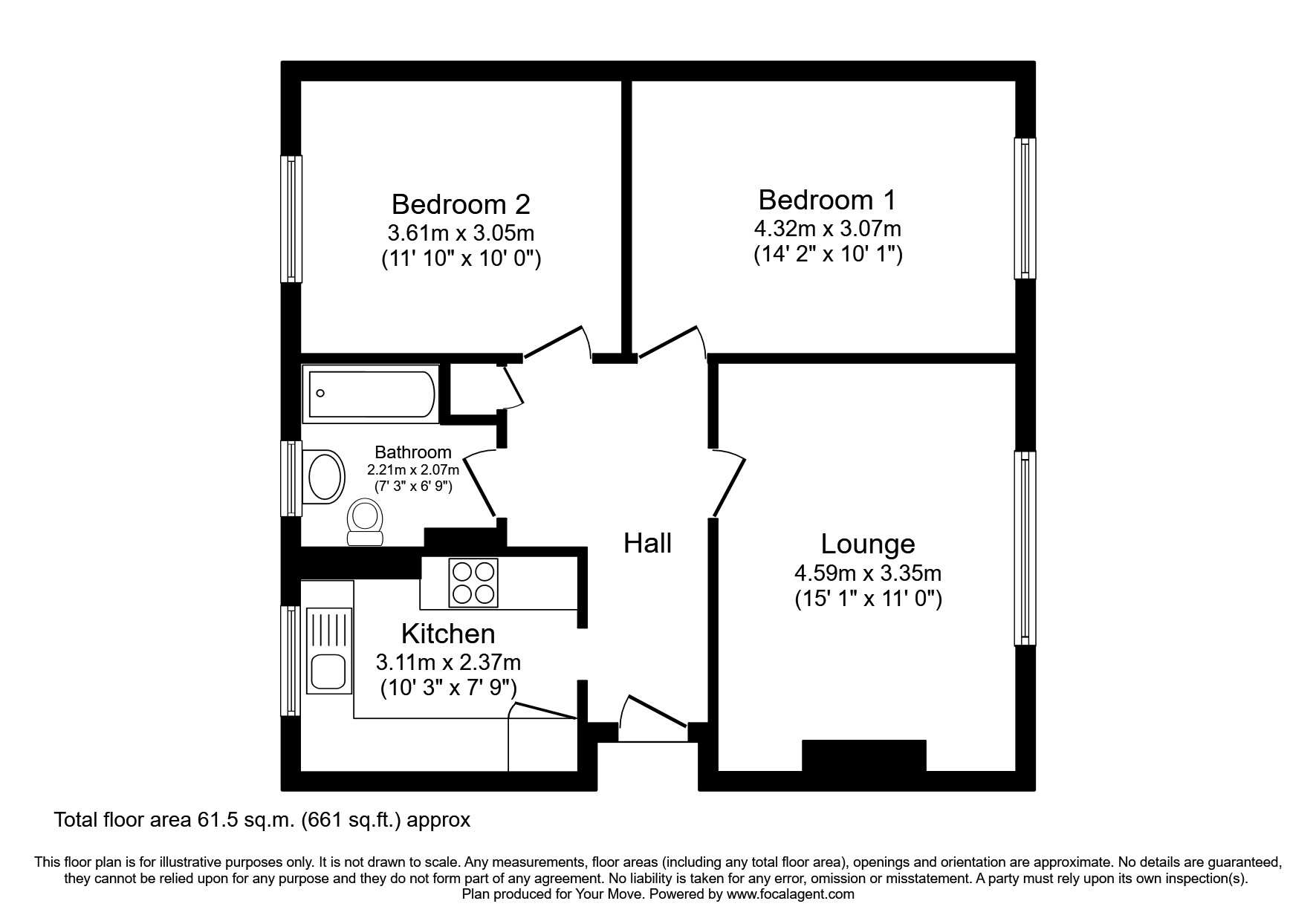 Wharton Road, Bromley BR1, 2 bedroom flat for sale 64171461