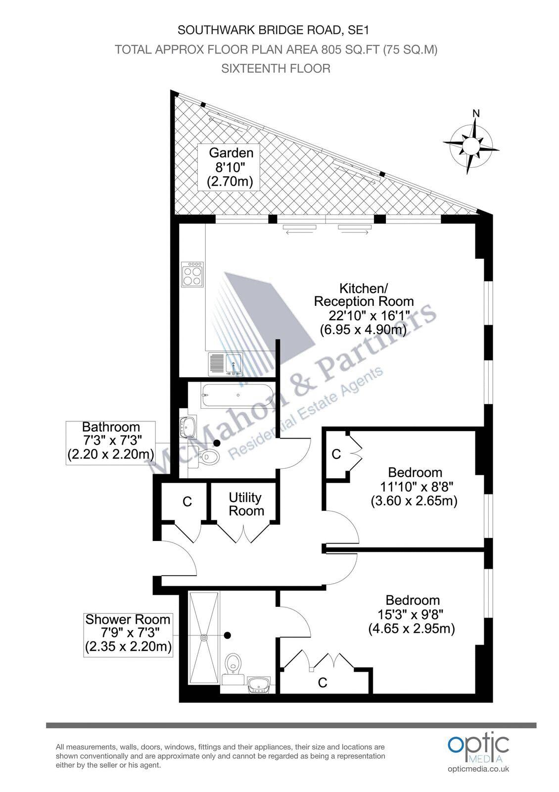 2 Bedrooms Flat to rent in Southwark Bridge Road, London SE1