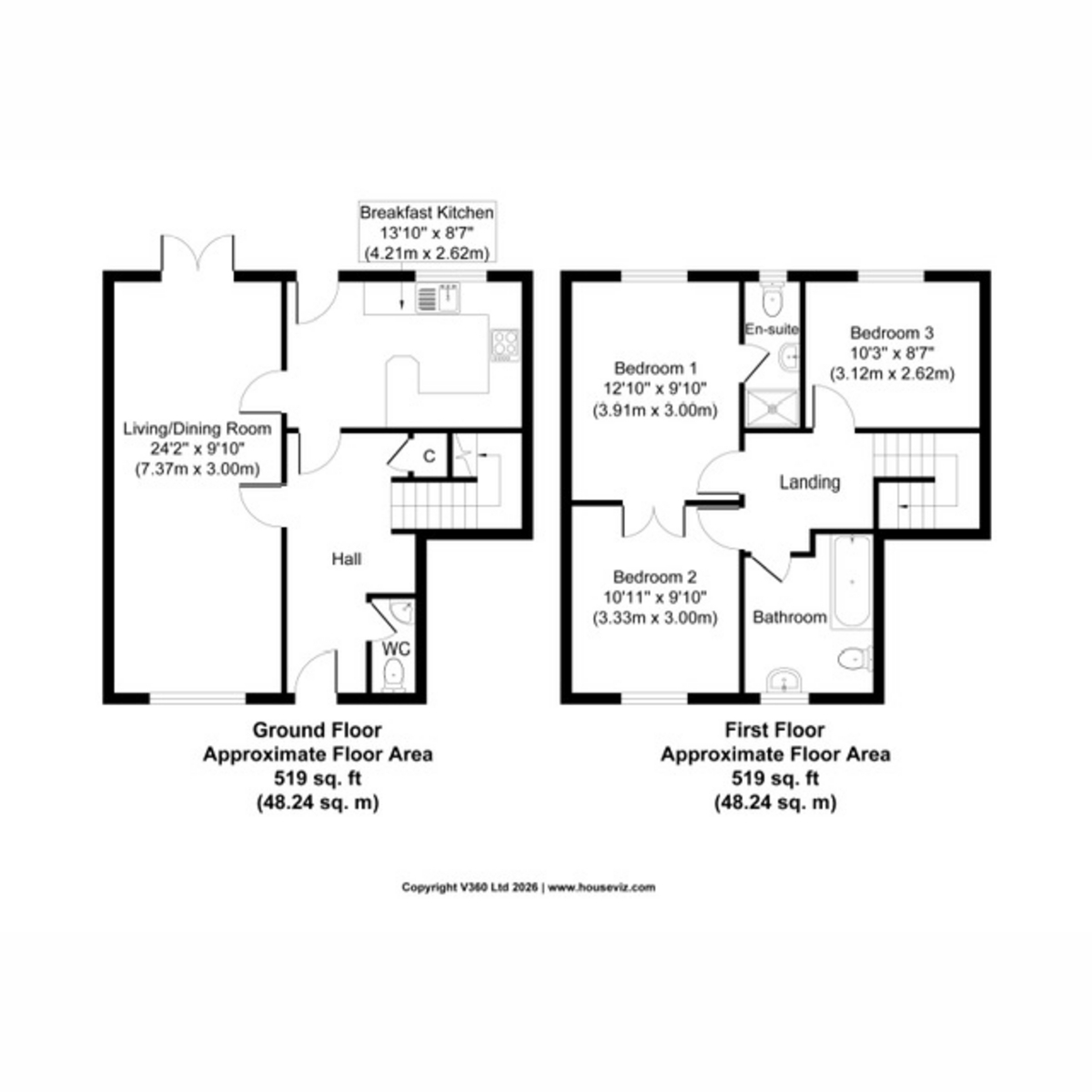 3, The Court Yard, Willaston floorplan