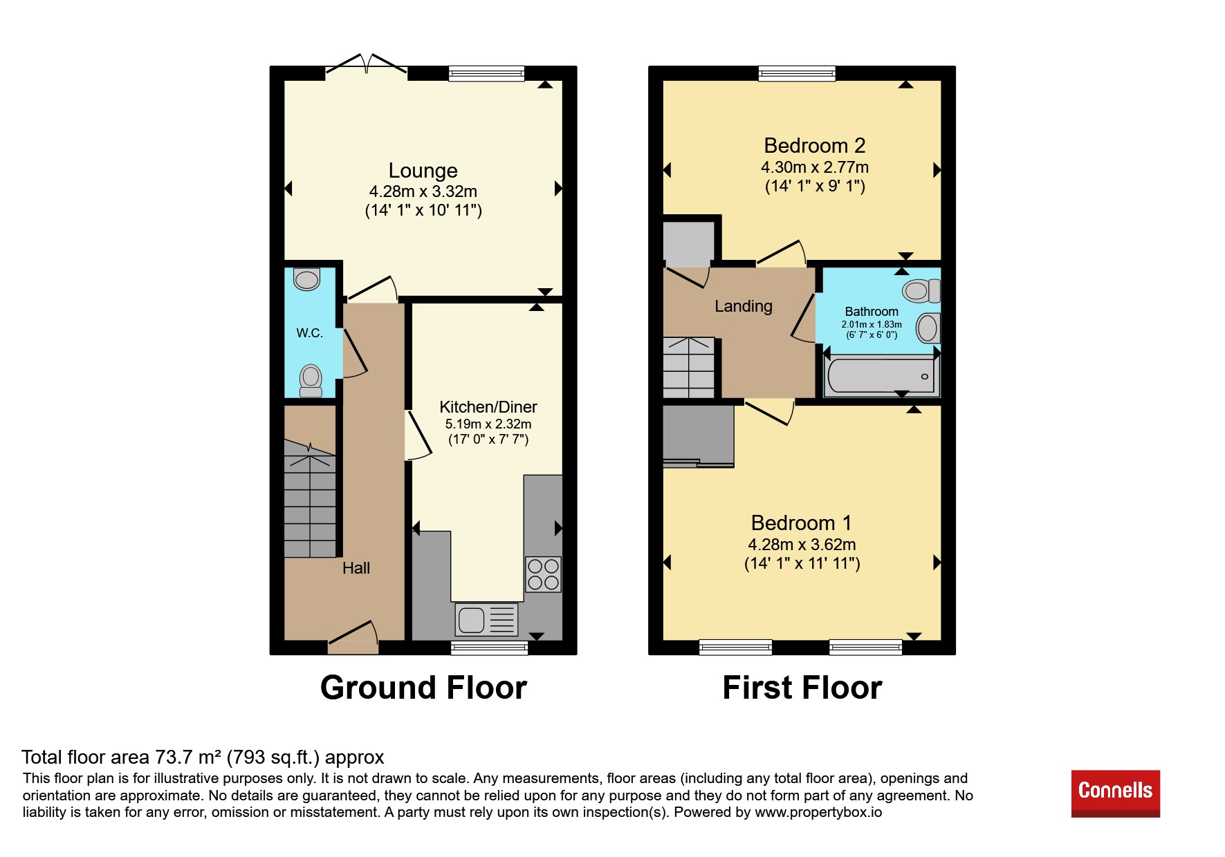 53, College Way, Bristol floorplan