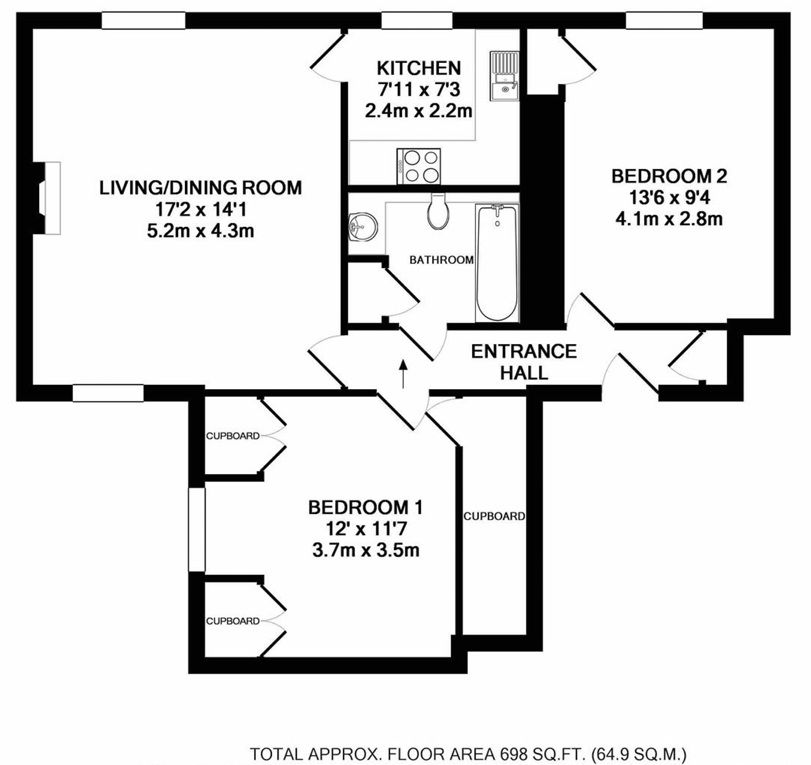 Avon House,Flat 3, Chantry Court, Tetbury floorplan