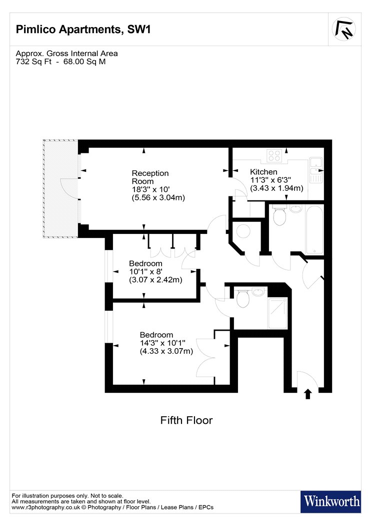 37 Pimlico Apartments, 60, Vauxhall Bridge Road, London floorplan