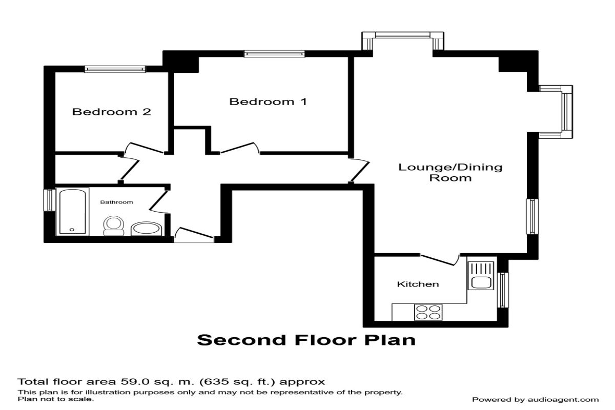 2 Bedrooms Flat to rent in Mythop Road, Blackpool FY4