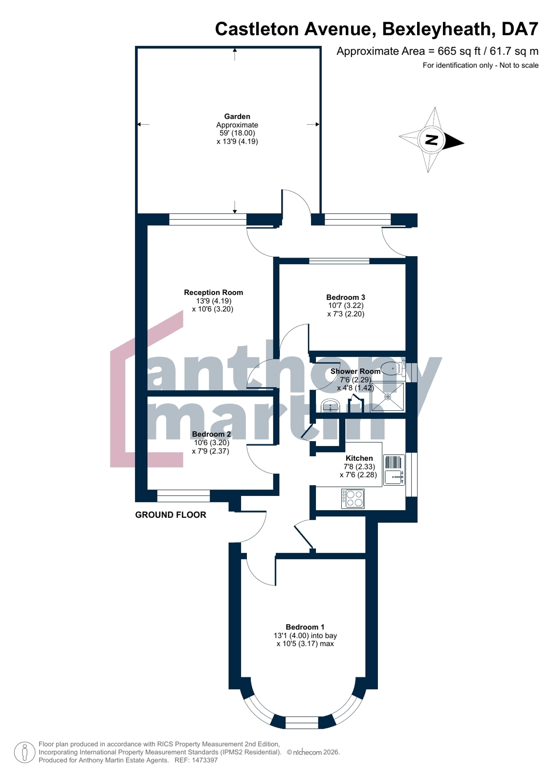 45, Castleton Avenue, Bexleyheath floorplan
