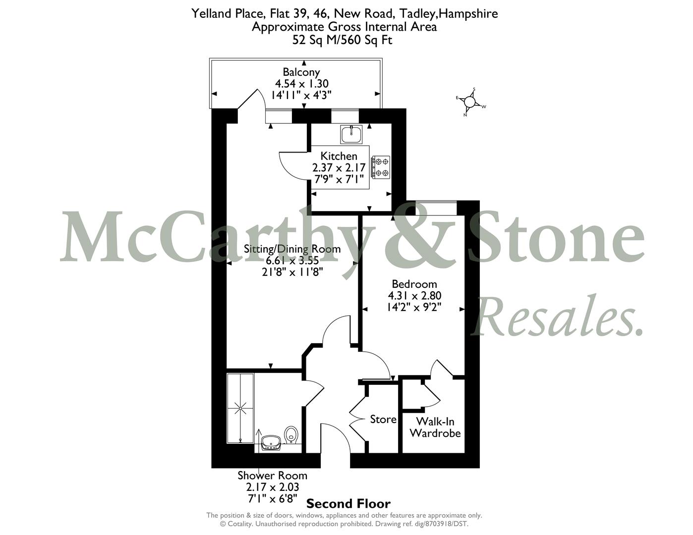 39 Yelland Place, New Road, Tadley floorplan