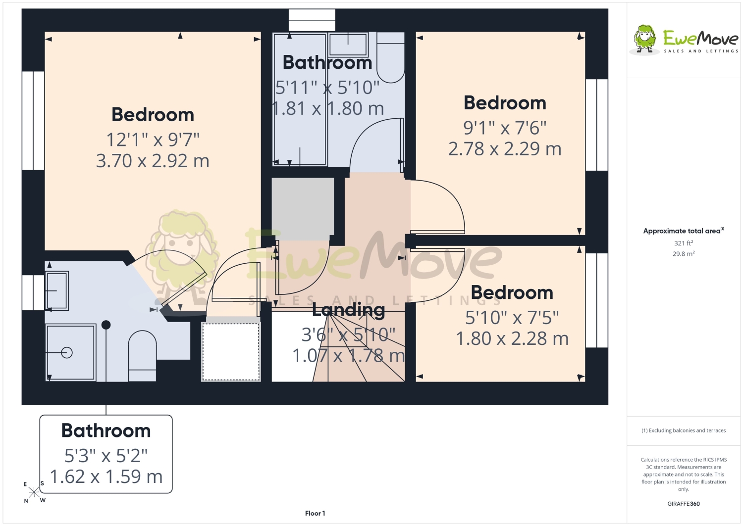 60, Northfield Way, Northampton floorplan