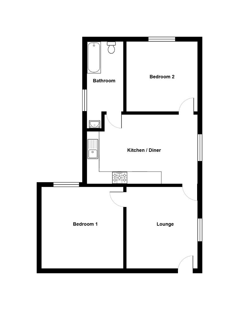 Flat 2, 58a, High Street, Bristol floorplan