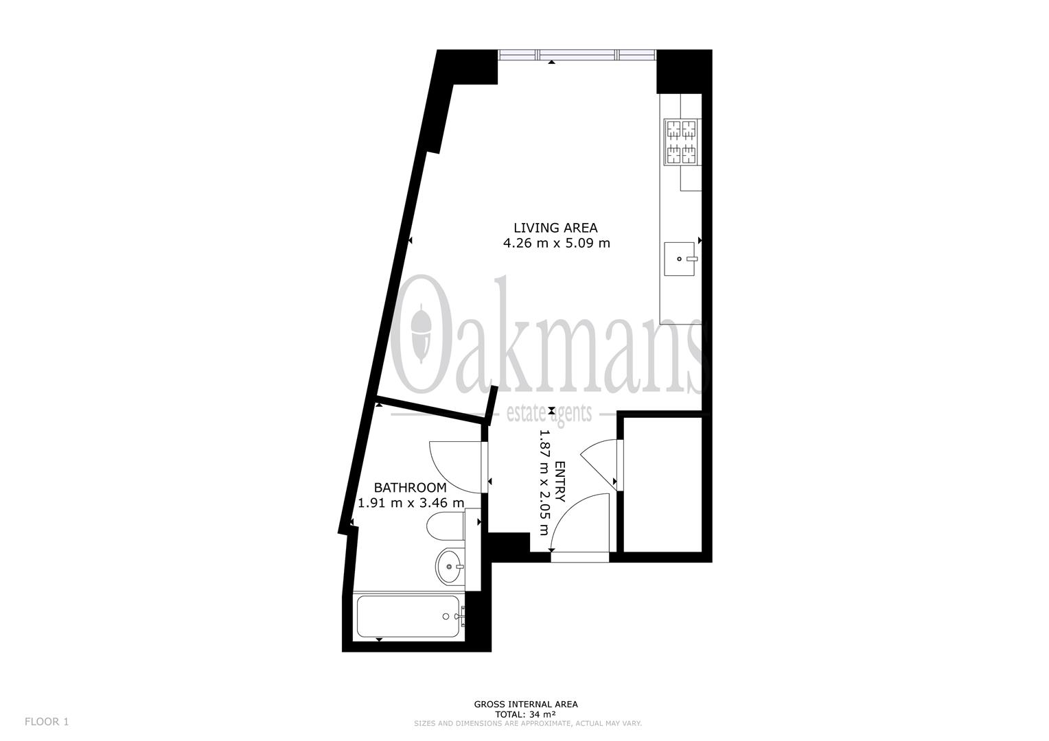 Apartment 98, 60, Sheepcote Street, Birmingham floorplan