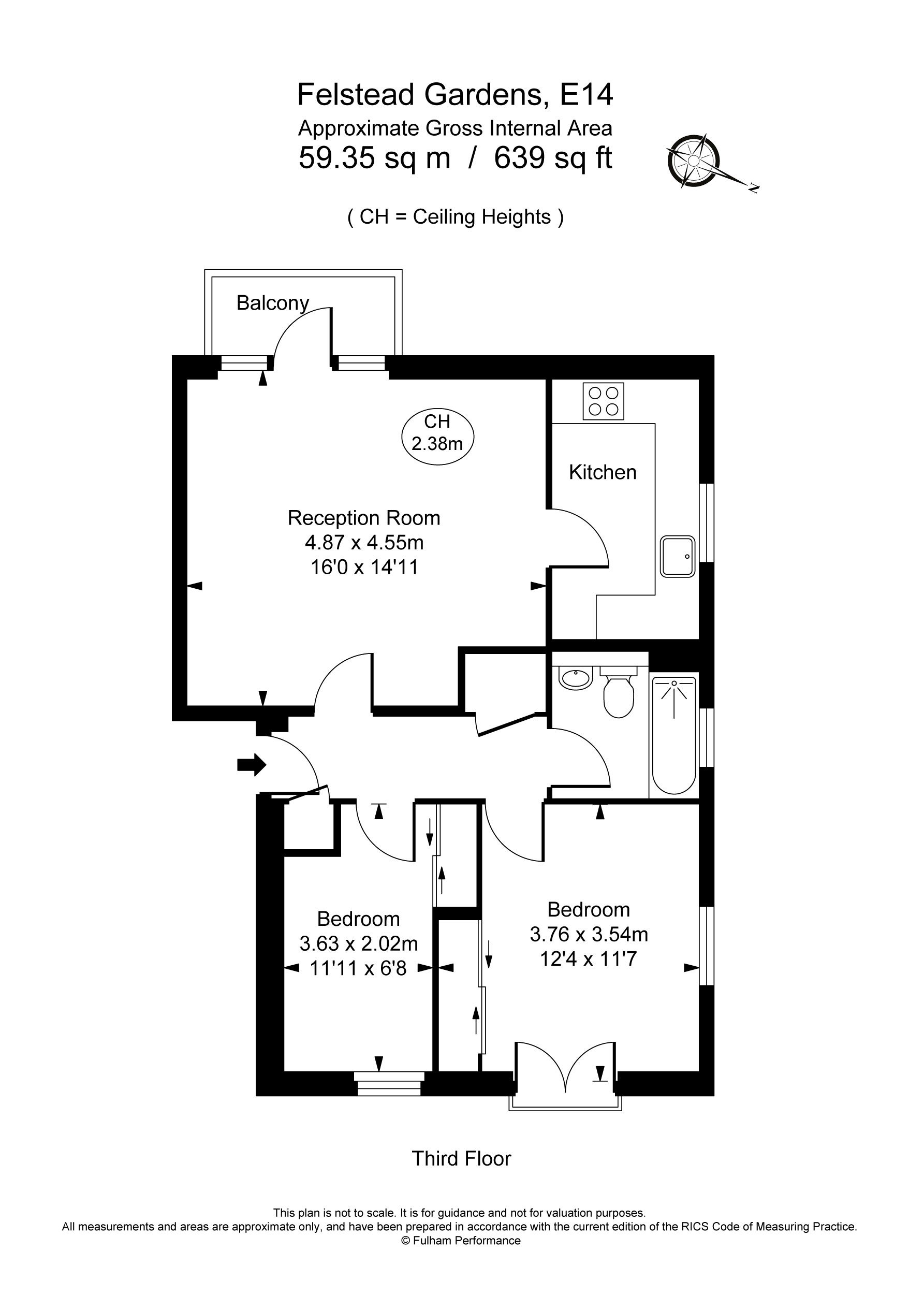 2 Bedrooms Flat to rent in Felstead Gardens, London E14