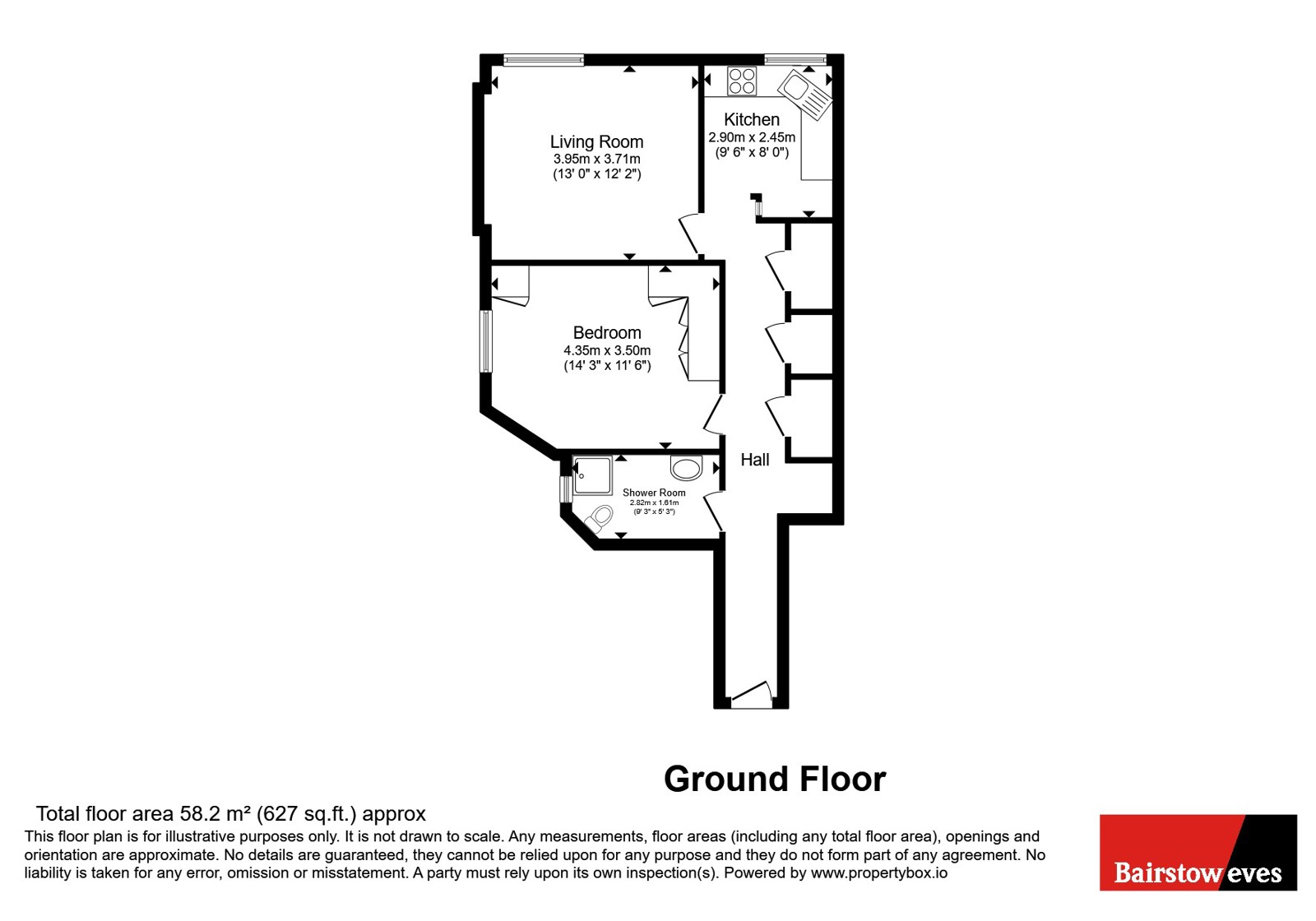 Flat 91a, Prince Of Wales Mansions,, Prince of Wales Drive, London floorplan