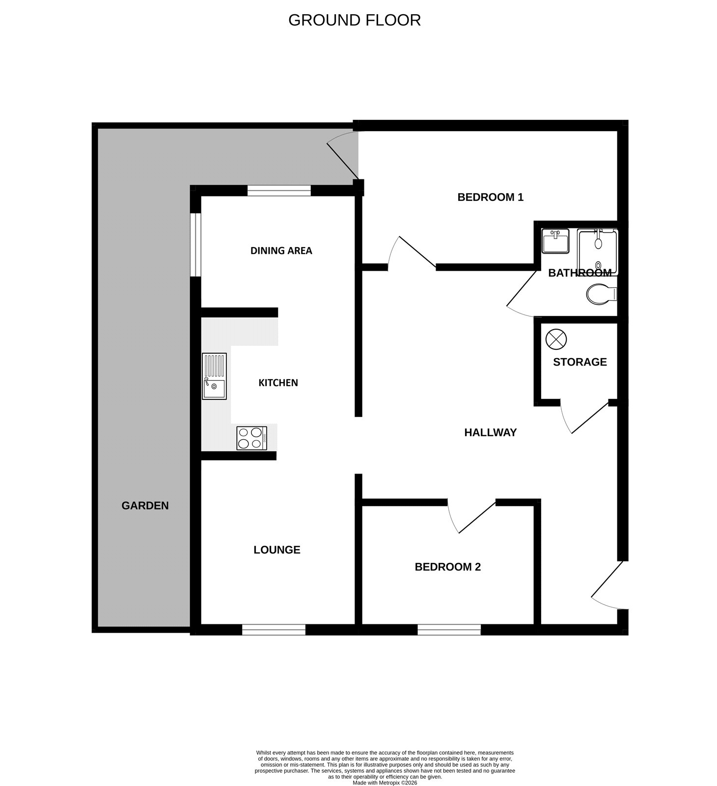 Flat 2, 19, Ash Street, Aldershot floorplan