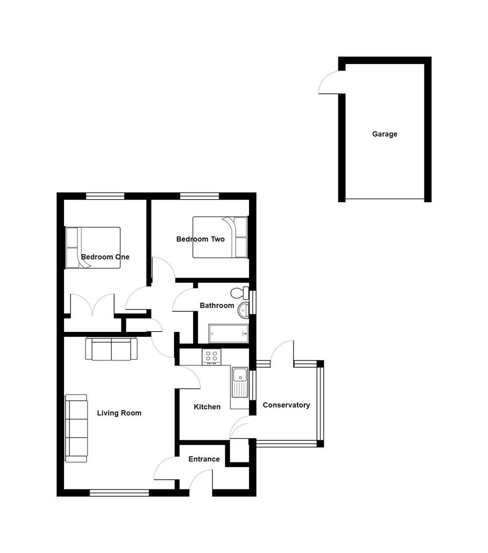 Bryant Gardens, Clevedon BS21, 2 bedroom semidetached bungalow for