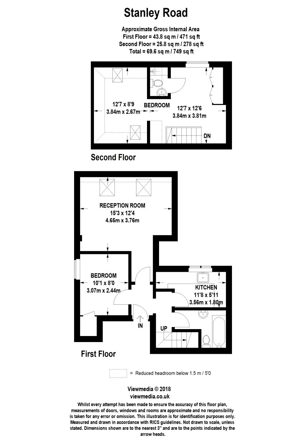 2 Bedrooms Flat to rent in Stanley Road, London SW19