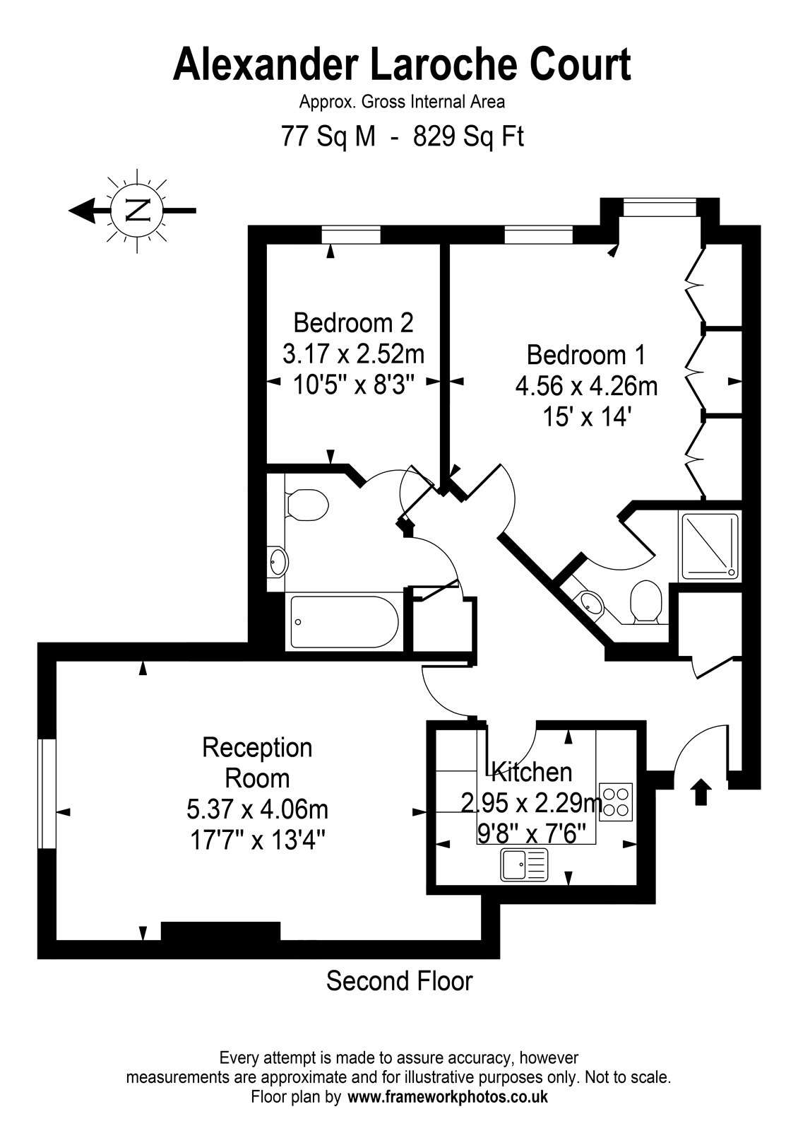 Flat 12, Alexander Laroche Court, 100, Kings Road, Richmond floorplan
