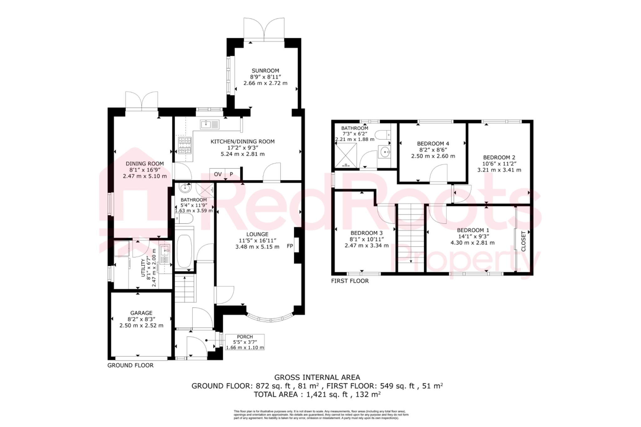 69 Clifton Drive, Sprotbrough, South Yorkshire floorplan