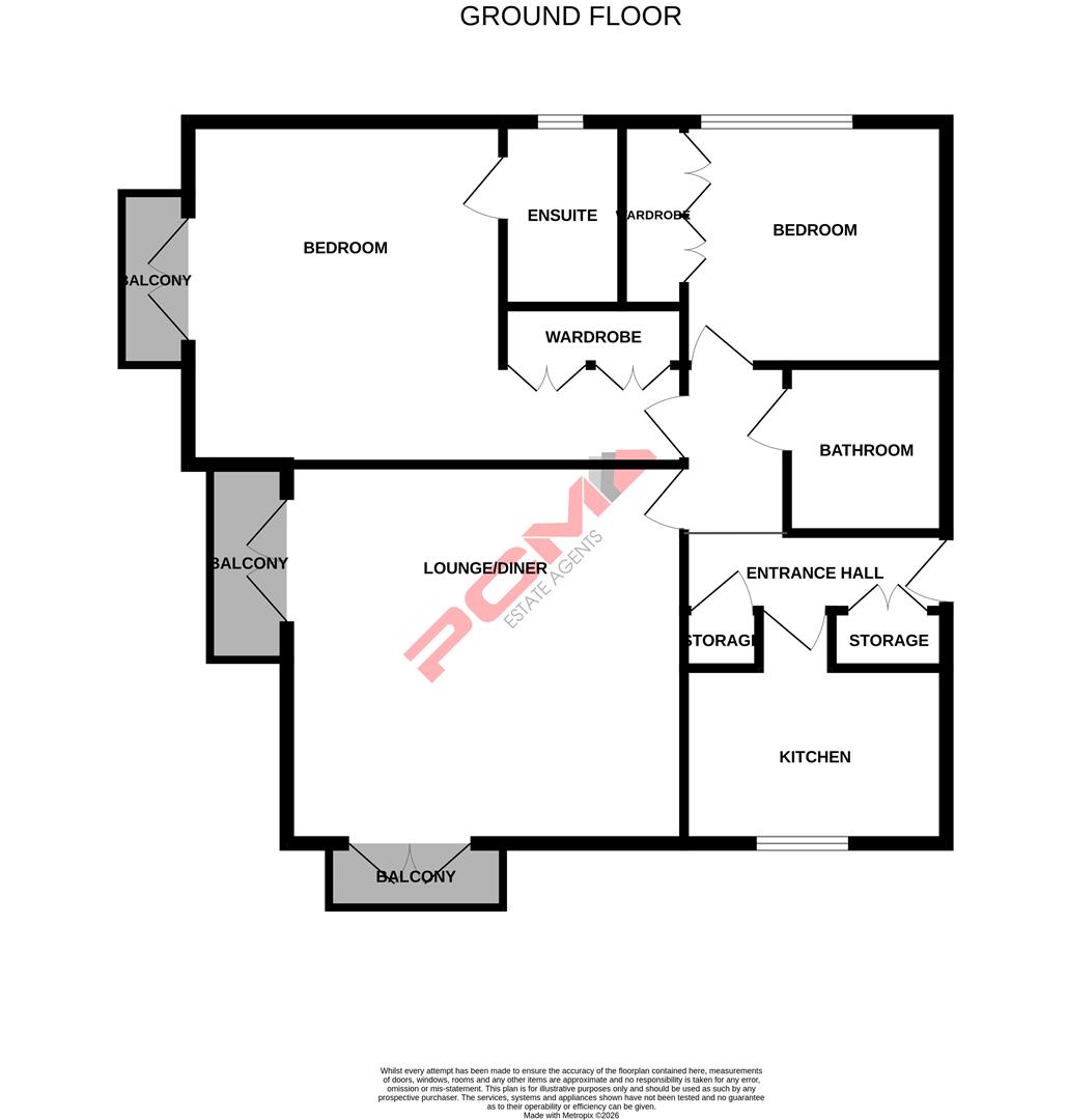 5 River Oaks Apartments, Beachy Head View, St. Leonards-On-Sea floorplan