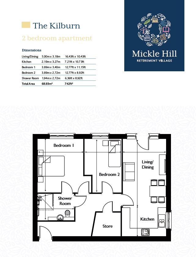 The Pavilion, Malton Road, Mickle Hill, Pickering YO18, 2 bedroom flat