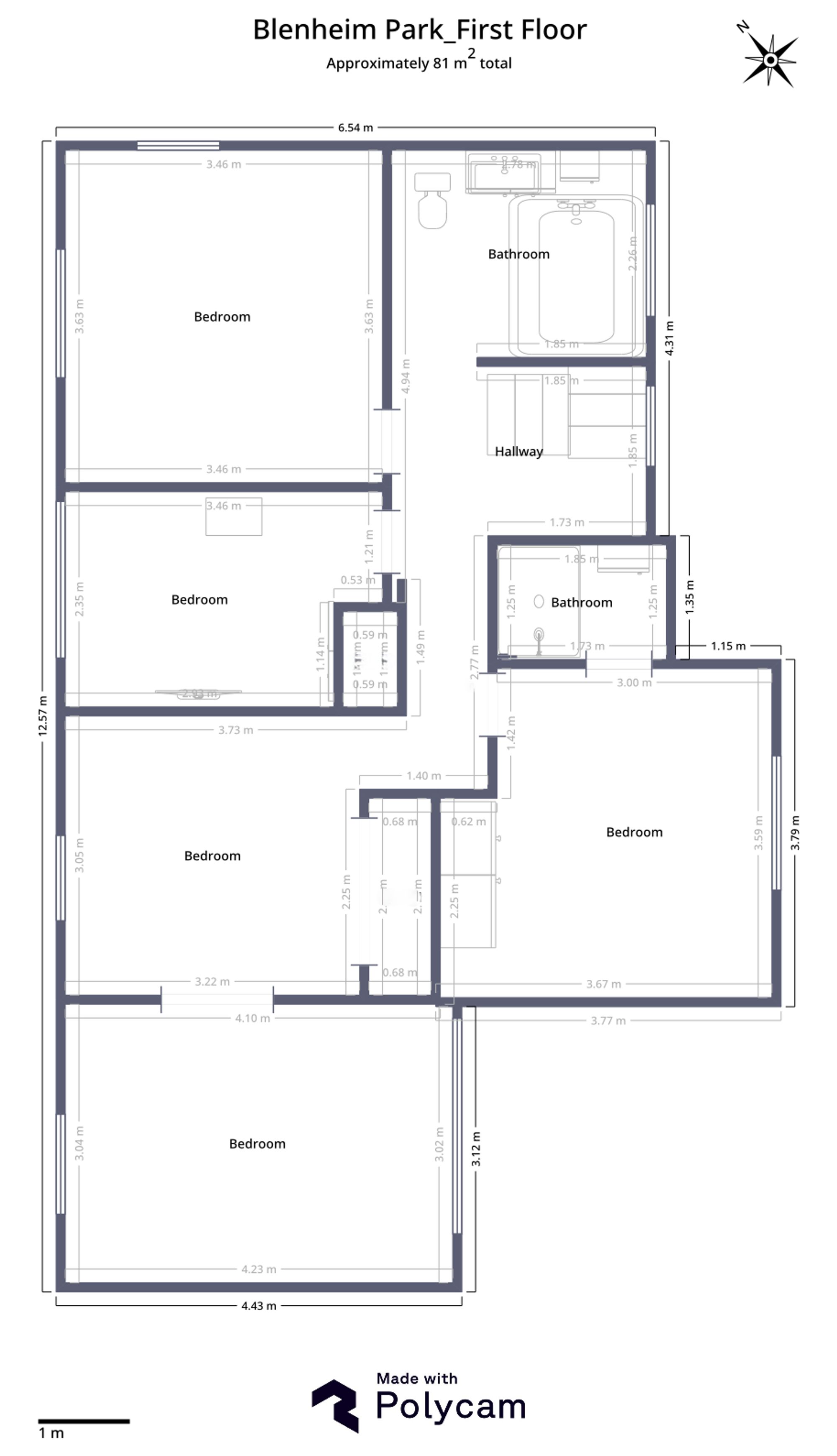 76 Blenheim Park Road, South Croydon floorplan