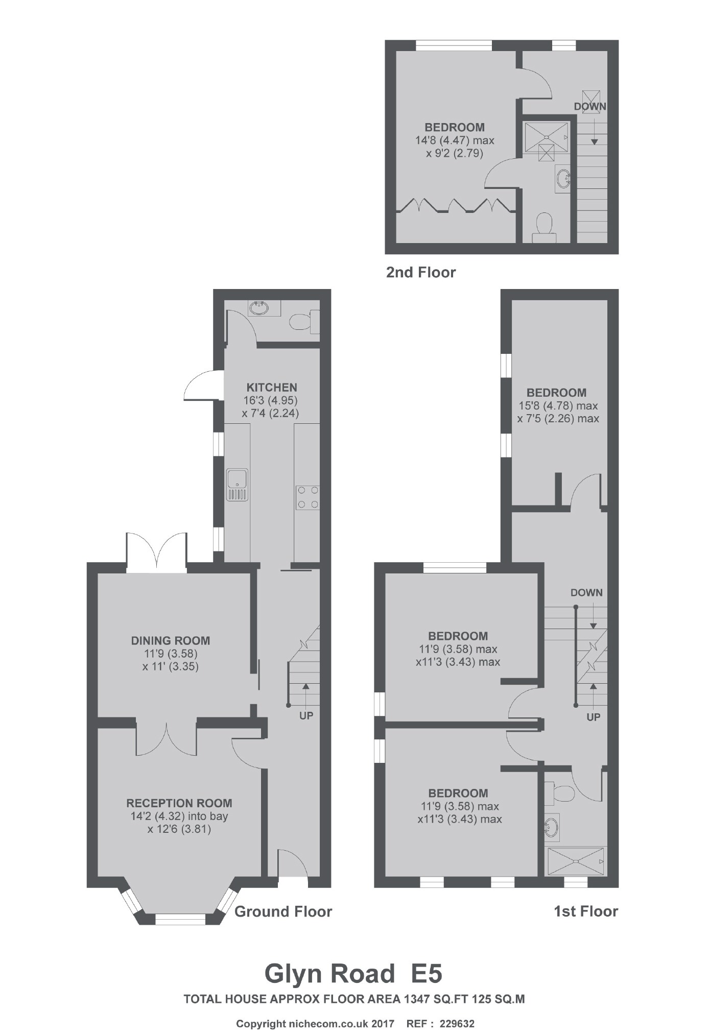 173, Glyn Road, London floorplan