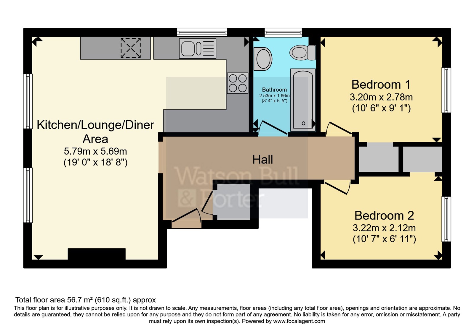 Flat 2, 21, Woodhill Close, Isle of Wight floorplan