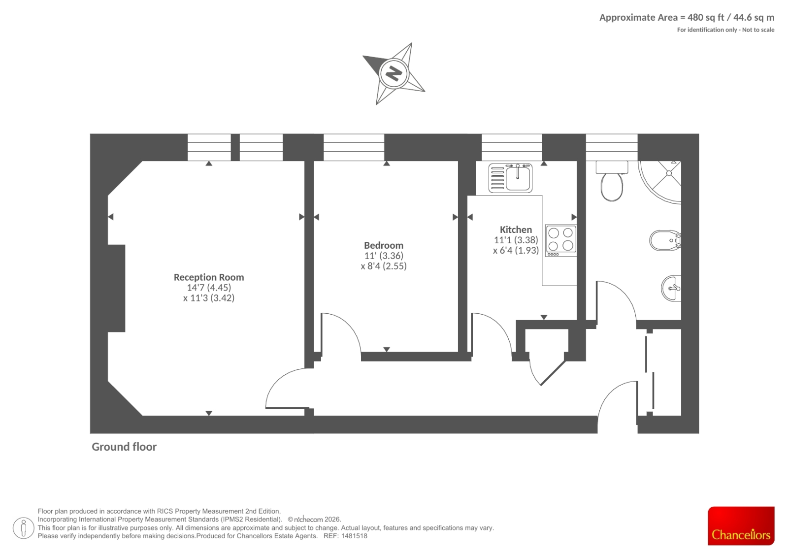 Flat 12 Addison House,, Grove End Road, London floorplan