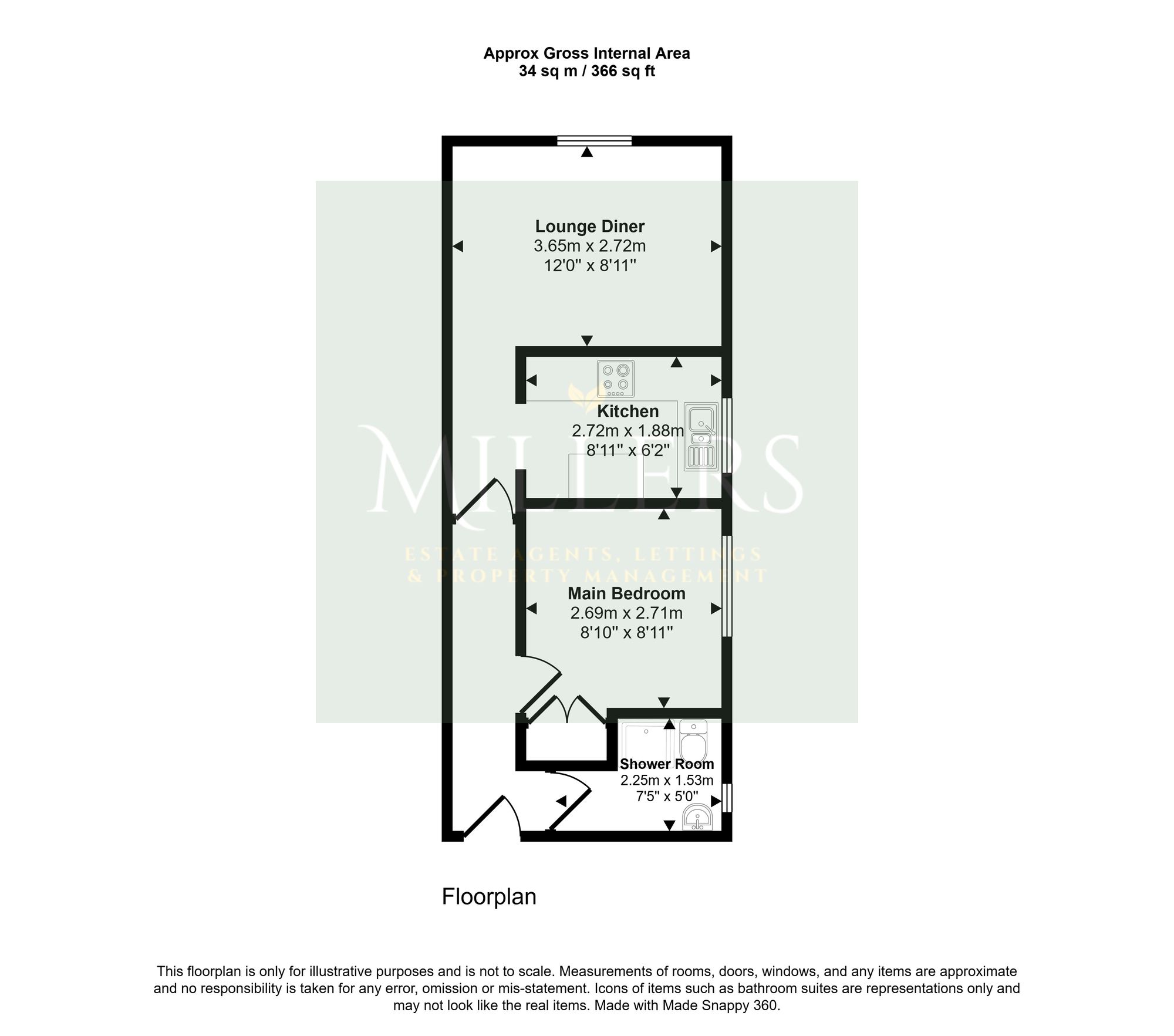 Flat 5, 31 Cabbell Road, Cromer floorplan