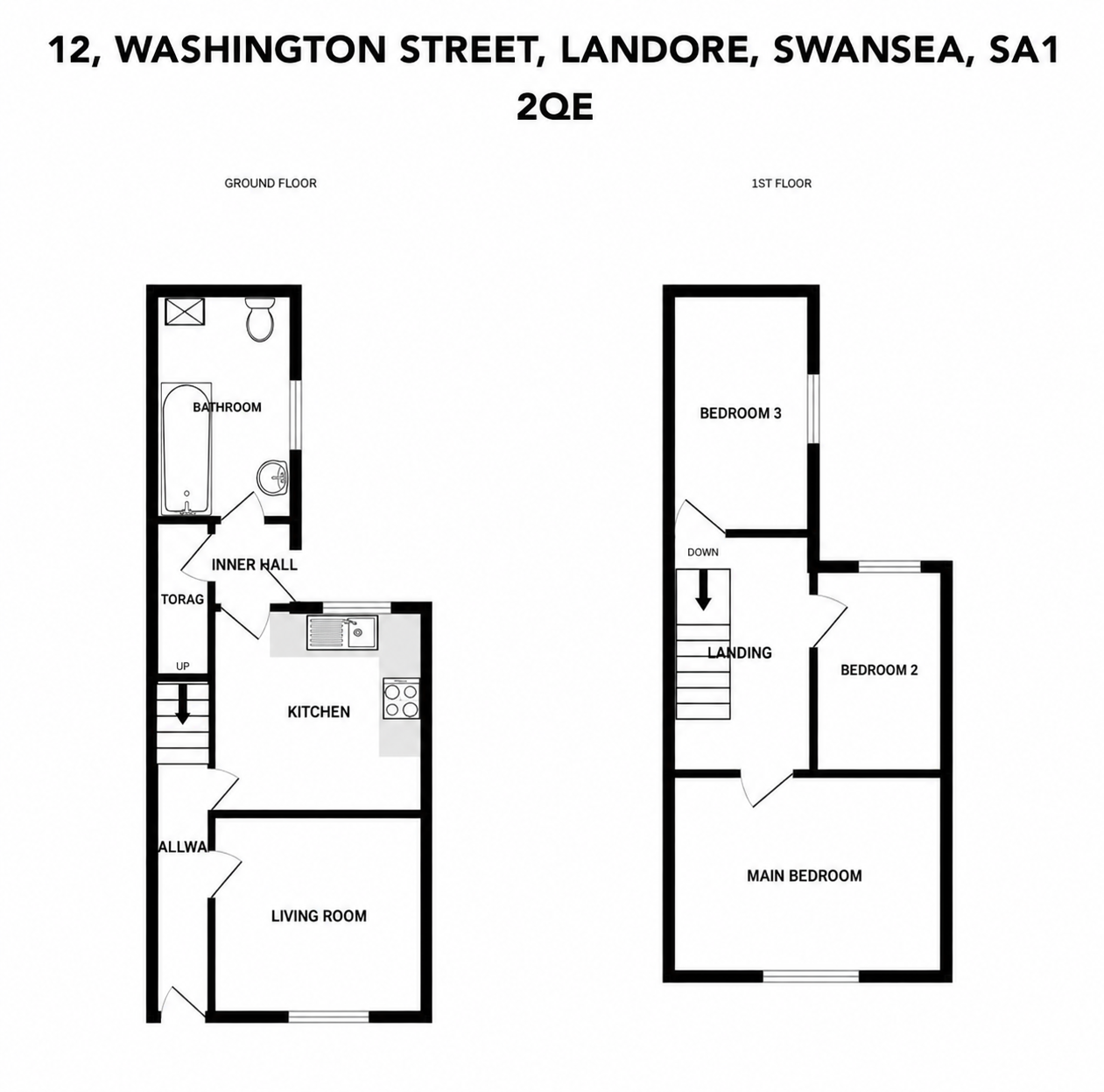 12, Washington Street, Swansea floorplan