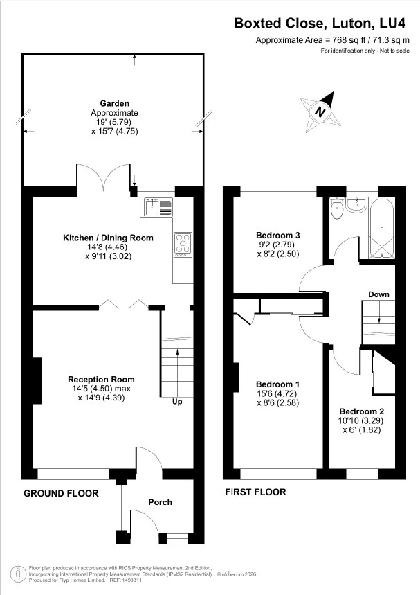 33, Boxted Close, Luton floorplan