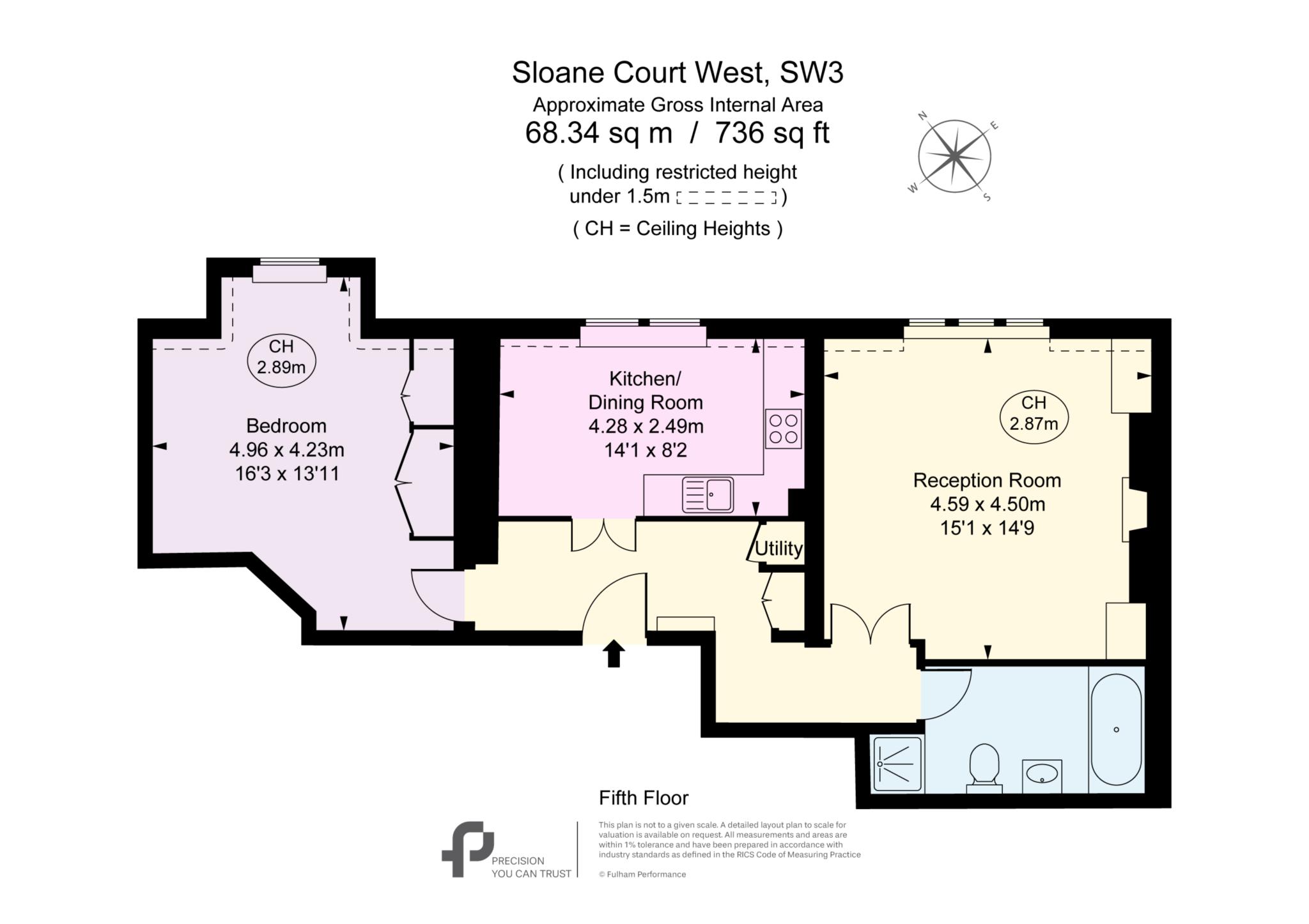 Flat 23, Sloane Court West, London floorplan