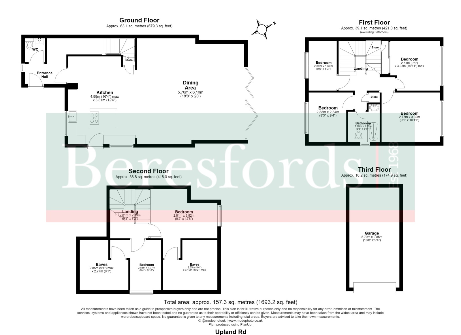 58, Upland Road, Essex floorplan