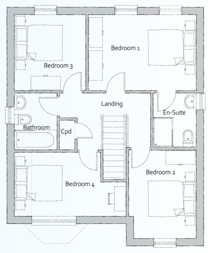., The Hertford, Ward Hills, Bridlington floorplan