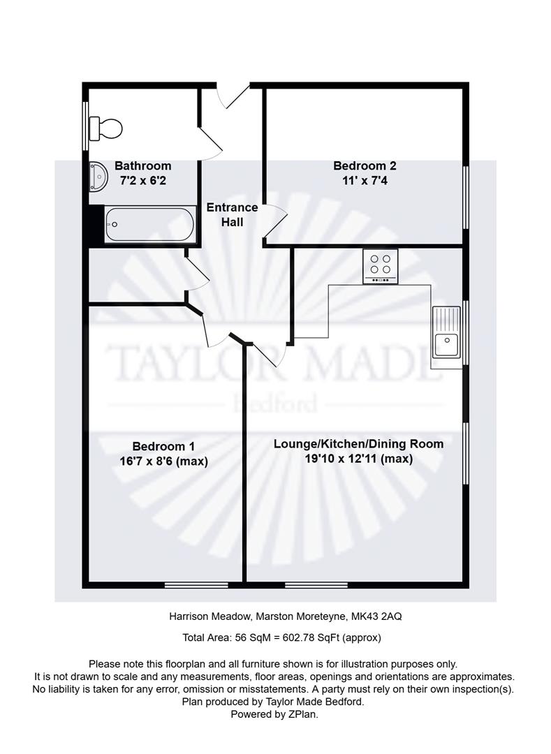 3, Harrison Meadow, Beds floorplan