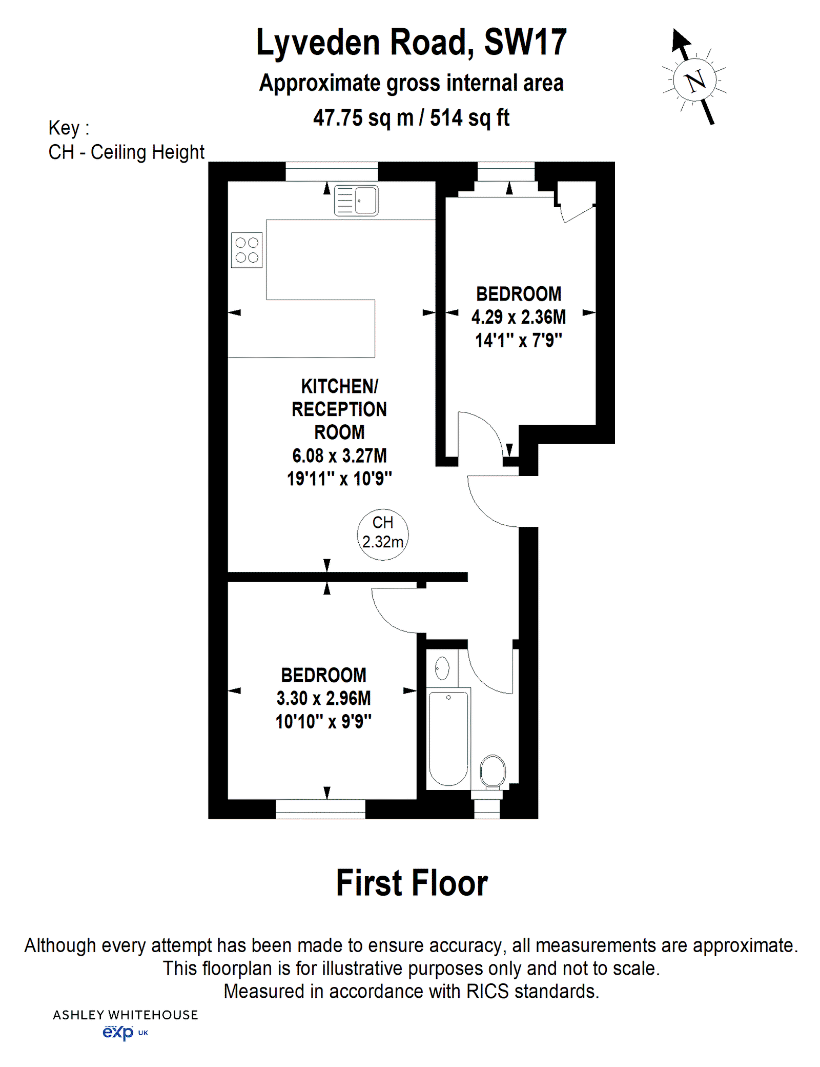 5b, Lyveden Road, London floorplan