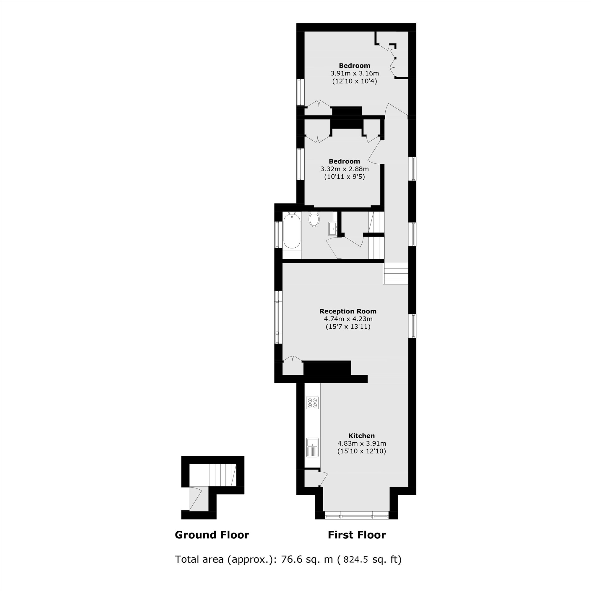 61B, Westbere Road, London floorplan