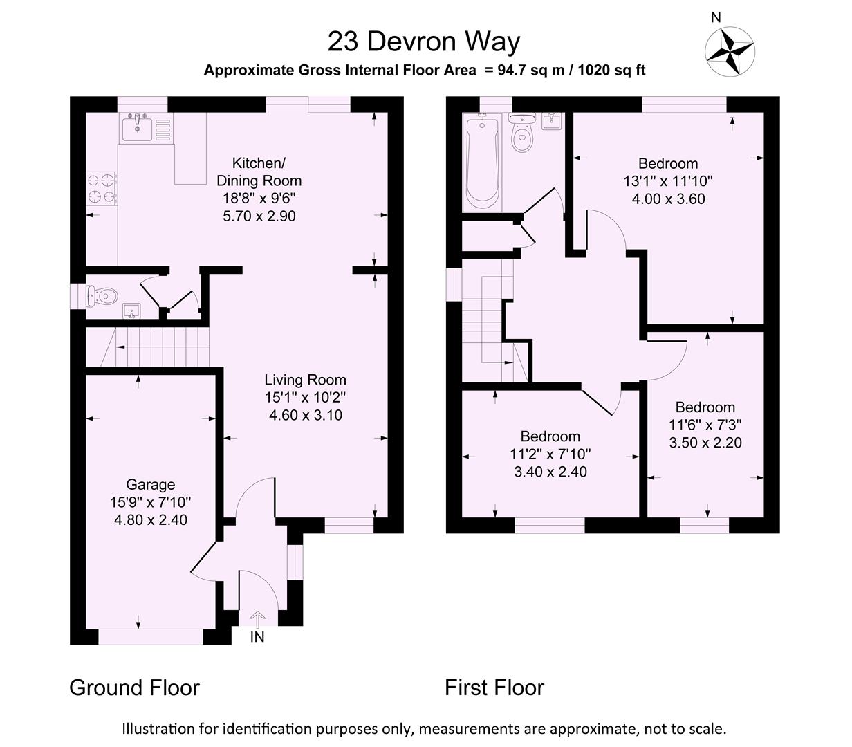 23, Deveron Way, York floorplan