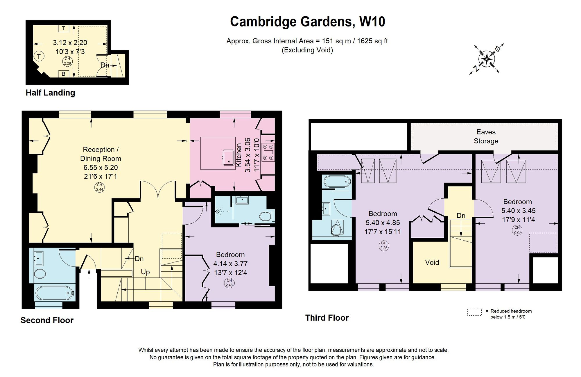 2nd and 3rd Floors, 96 Cambridge Gardens, London floorplan